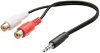 Valueline VLAP22250B02 - Stereo-Audiokabel - 3,5 mm Klinkenstecker auf 2x RCA Buchse - 20cm