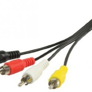 Valueline Cinch-AV-Kabel, 4x Stecker auf 4x Stecker (2m) schwarz