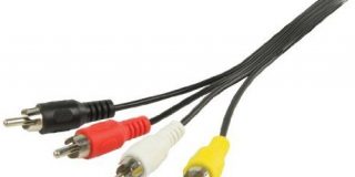 Valueline Cinch-AV-Kabel, 4x Stecker auf 4x Stecker (2m) schwarz