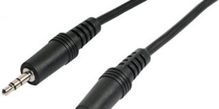 Avalva 1031-3 Stereo-Kabel, Schwarz