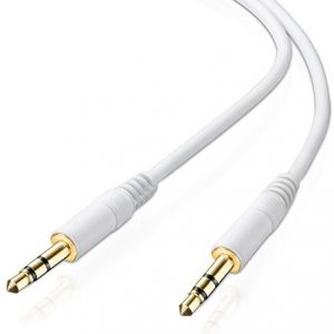 adaptare AD-10023 Stereo (AUX) Verbindungskabel Klinkenstecker (3,5mm) auf Klinkenstecker (3,5mm), vergoldet, ultra slim, 0,30 m