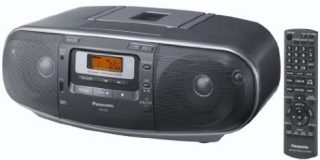 Panasonic RX-D55AEG-K Stereo-Radiorecorder (Tuner, CD-Player, MP3 Wiedergabe, Kassettendeck) schwarz