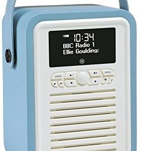 VQ (Vormals View Quest) VQ-MINI-BL Retro Mini DAB+ Radio mit Bluetooth-Funktion blau