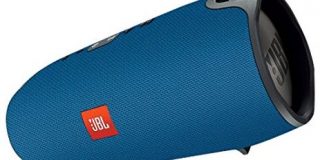 JBL Xtreme Spritzwasserfester Tragbarer Bluetooth Lautsprecher mit 10,000 mAh Akku, Dualem USB-Ladeanschluss und Freisprechfunkt