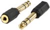 Adapter Male Stereo 6,35 mm Klinke weiblich 3,5 mm Stereo gold