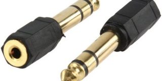 Adapter Male Stereo 6,35 mm Klinke weiblich 3,5 mm Stereo gold