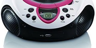 Lenco SCD-38 Tragbares UKW-Radio mit CD-MP3-Player (USB 2.0) pink