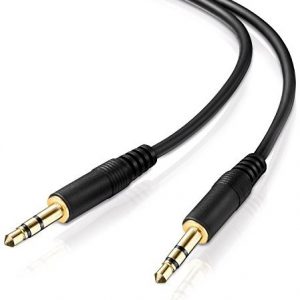 adaptare AD-10020 Stereo (AUX) Verbindungskabel Klinkenstecker (3,5mm) auf Klinkenstecker (3,5mm), vergoldet, ultra slim, 2,00 m