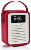 VQ (Vormals View Quest) Retro Mini DAB+ Radio mit Bluetooth-Lautsprecher - Rot