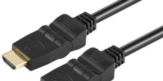 Ligawo High Speed HDMI Kabel mit Ethernet (2x winkelbar, 90 Grad beidseitig, 0,5 m)