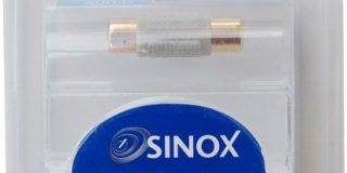 Sinox SXA120 Cinch-Kupplung (Buchse auf Buchse) silberfarben