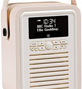 VQ (Vormals View Quest) Retro Mini DAB+ Radio mit Bluetooth-Lautsprecher - Creme