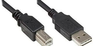 Good Connections 2510-EU01 Anschluss-Druckerkabel USB 2.0 EASY Stecker A auf Stecker B, 1m schwarz