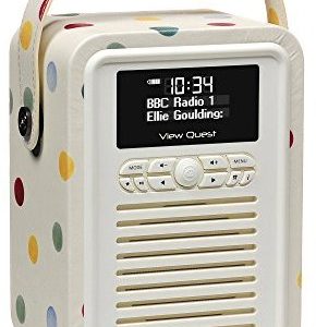 VQ (Vormals View Quest) VQ-MINI-EBPD Emma Bridgewater Retro Mini DAB+ Radio mit Bluetooth-Lautsprecher polka dot