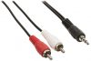 Valueline VLAP22200B10 - Stereo-Audiokabel - 3,5 mm Klinkenstecker auf 2x Cinch Stecker - 1m