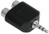 Hama 75122376 Audio-Adapter 3,5 mm-2 Cinch Buchse Stecker Schwarz