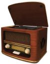 Camry CR 1109 Retro Radio LW-FM mit CD-MP3 Player und USB-Anschluss braun