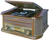 Roadstar HIF-1990 Retro Stereo-Anlage mit Plattenspieler, Kassette, CD-Player und Radio (UKW - MW, CD - MP3, USB, beleuchtetes L