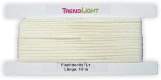 TrendLight 860465 Kerzendocht, Flachdocht TL1 10 m bis 2 cm Durchmesser