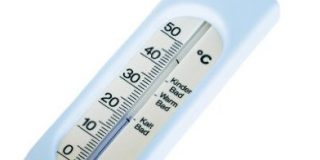 Rotho Babydesign 20057 0103 01 - Badethermometer, baby bleu perl