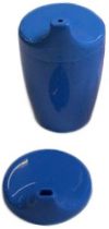 Dr. Junghans Medical 29054 Einnehmebecher ohne Griff, blau, 2 Deckel 4-12 mm