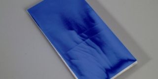 EFCO - Wachs Spannbetttuch, blau metallic, 200 x 100 x 0,5 mm