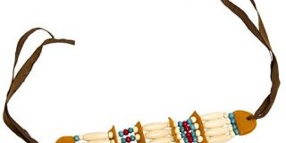 Folat Indianer Halskette mit Perlen und Schleife