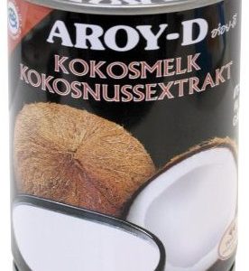 Aroy-D Kokosnussmilch, Fettgehalt: ca. 17%, 12er Pack (12 x 400 ml Packung)