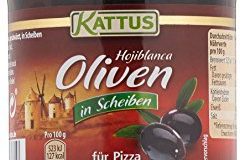 Kattus Spanische schwarze Oliven, in Scheiben, 1er Pack (1 x 345 g)