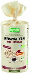 Byodo Reiswaffeln mit Leinsaat und Meersalz, 1er Pack (1x 100 g) - Bio