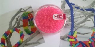 EFCO 1062035 3.5 mm 17 g Indianerperlen Neon Transparent Matt, helles Pink