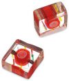 KnorrPrandell 2212620 Quadrat, mittig gelocht, 12 x 12 x 5 mm, rot