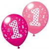 Susy Card 40011950 - Luftballons "1.Birthday" Girl, 3er Packung