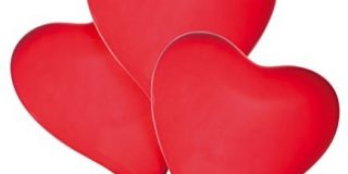 Susy Card 40011462 - Luftballons "Heart", 4er Packung