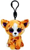 Carletto Ty 35007 - Pablo Clip, Chihuahua mit Glitzeraugen, Glubschis, Beanie Boos, 8.5 cm, braun