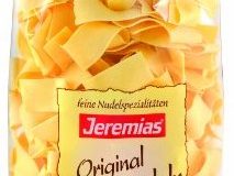 Jeremias Bandnudeln 20 mm gewalzt, Gourmet Frischei-Nudeln, 2er Pack (2 x 500 g Beutel)