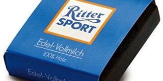 Erzi 4,5 x 4,5 x 1,3 cm Pretend Play Holz Lebensmittels Shop Ware Ritter Sport Mini Milch Schokolade