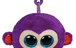 Carletto Ty 36623 - Grapes Clip Affe mit Glitzeraugen Glubschi's Beanie Boo's, 8.5 cm, violett