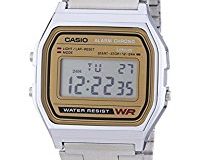 Casio Collection - Unisex-Armbanduhr mit Digital-Display und Edelstahlarmband - A158WEA-9EF