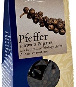 Sonnentor Pfeffer schwarz ganz, 1er Pack (1 x 35 g) - Bio