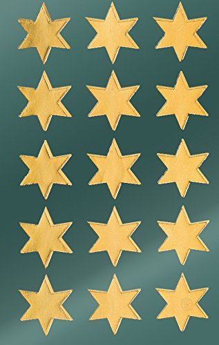 Avery Zweckform 52801 Weihnachtssticker Sterne 30 Aufkleber