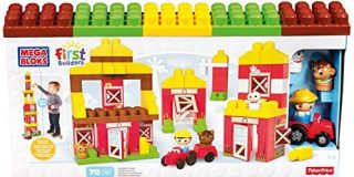 Mattel Mega Bloks First Builders CNG27 - Freundliche Farm, Bau- und Konstruktionsspielzeug
