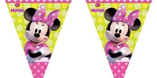 2,2 m Bowtique Stempelstift Disney Minnie Maus Happy Birthday Banner