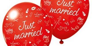 Susy Card 40012179 - Luftballons "Just married", 3er Packung