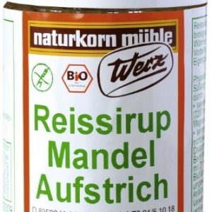 Werz Reissirup-Mandel-Aufstrich glutenfrei, 1er Pack (1 x 300 g Dose) - Bio