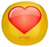 Happy People 58345 - Emoji, Knautschball, 19 cm, gelb