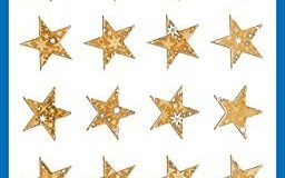 Avery Zweckform 52419 Weihnachtssticker Sterne (Effektfolie) 24 Aufkleber