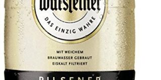 Warsteiner Premium Pilsener 5 Liter Fass - Partyfass mit Zapfhahn - Internationales Bier nach deutschem Reinheitsgebot - Pfandfr