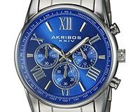 Akribos XXIV Herren-Armbanduhr AK865SSBU Analog Quarz