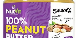 NutVit 100% Peanut Butter Smooth, 1er Pack (1 x 500 ml)